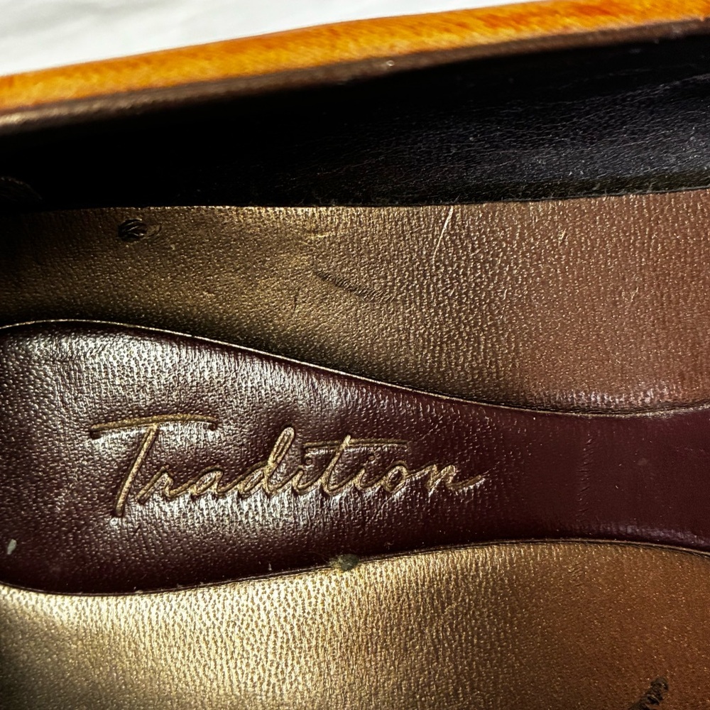 Tradition Rosie Distressed Whisky Slip On Shoes - Picture 9 of 16